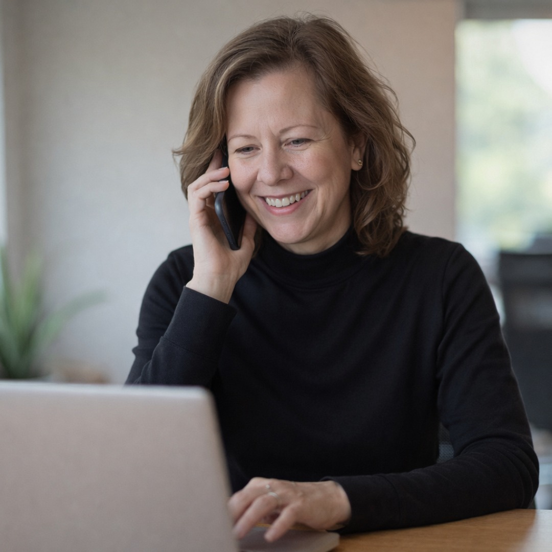 Debbie Donaldson REALTOR® working with clients in her McDonough Georgia real estate office Debbie Donaldson REALTOR® working with clients in her McDonough Georgia real estate office