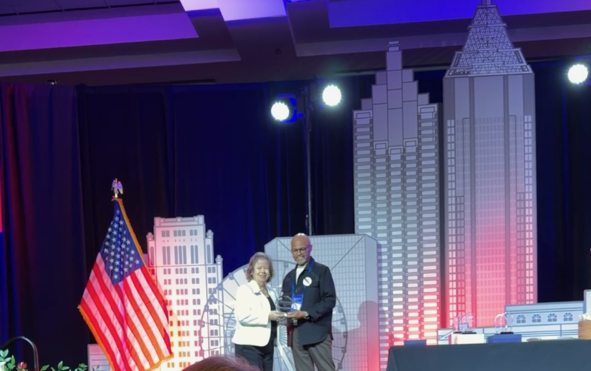 Debbie Donaldson receiving the Georgia REALTORS Good Neighbor Award for community service in Henry County Debbie Donaldson receiving the Georgia REALTORS Good Neighbor Award for community service in Henry County