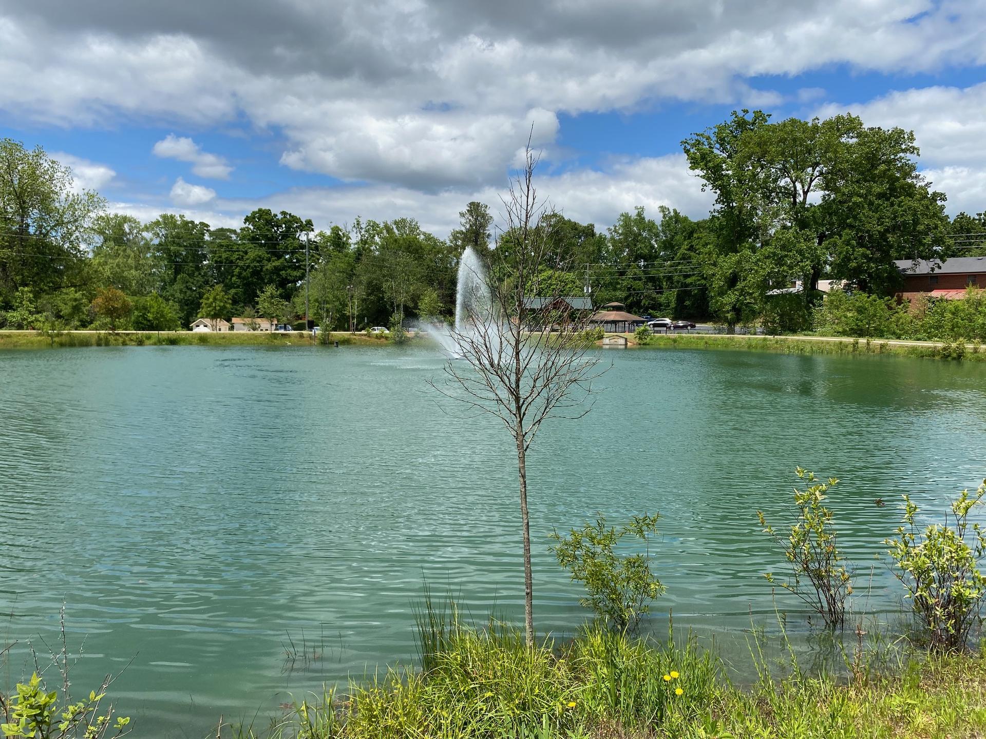 Big Springs Park lake and fountain in McDonough Georgia Big Springs Park lake and fountain in McDonough Georgia