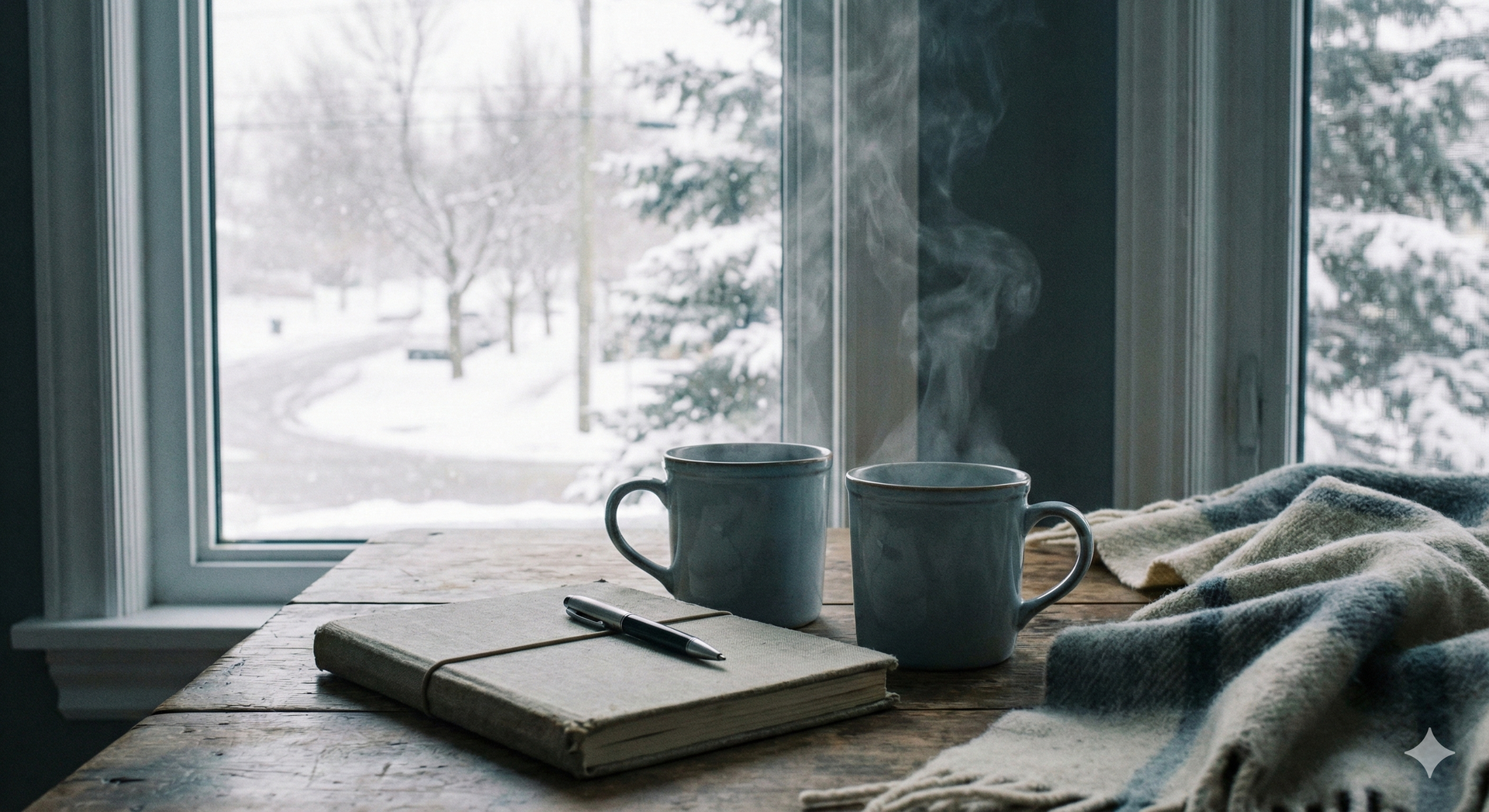 A quiet winter kitchen scene suggesting a pause and space to think without urgency. A quiet winter kitchen scene suggesting a pause and space to think without urgency.