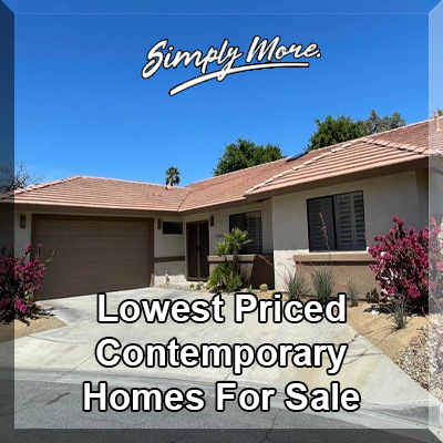 Palm Desert Lowest Priced Contemporary Homes For Sale