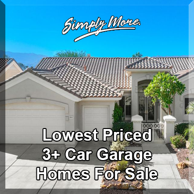 Palm Desert Lowest Priced 3+ Car Garage Homes For Sale