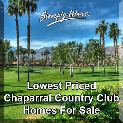 Palm Desert Lowest Priced Chaparral Country Club Golf Resort Homes For Sale