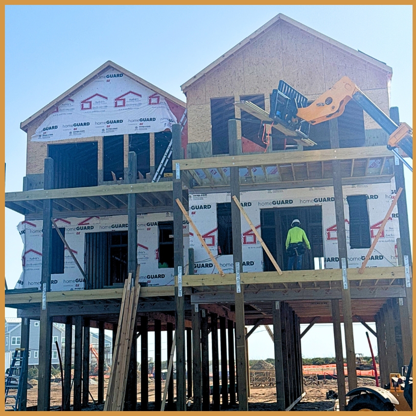 Townhomes under construction Townhomes under construction