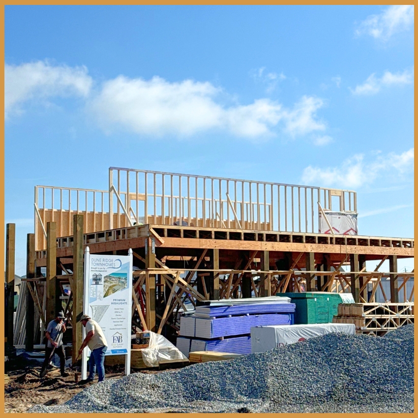 The beginning stages of building the townhomes The beginning stages of building the townhomes
