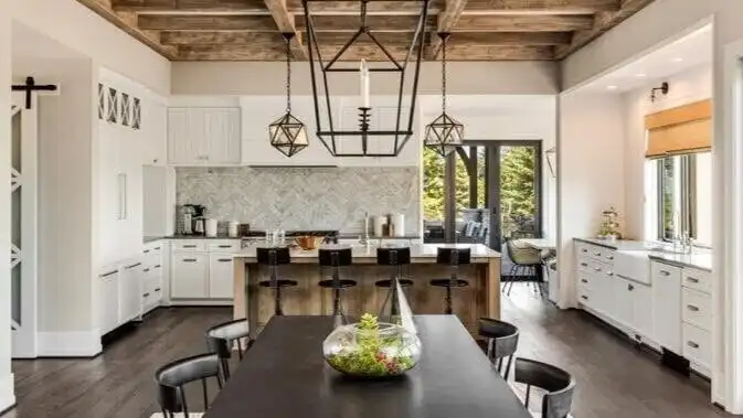 Dining room staged
