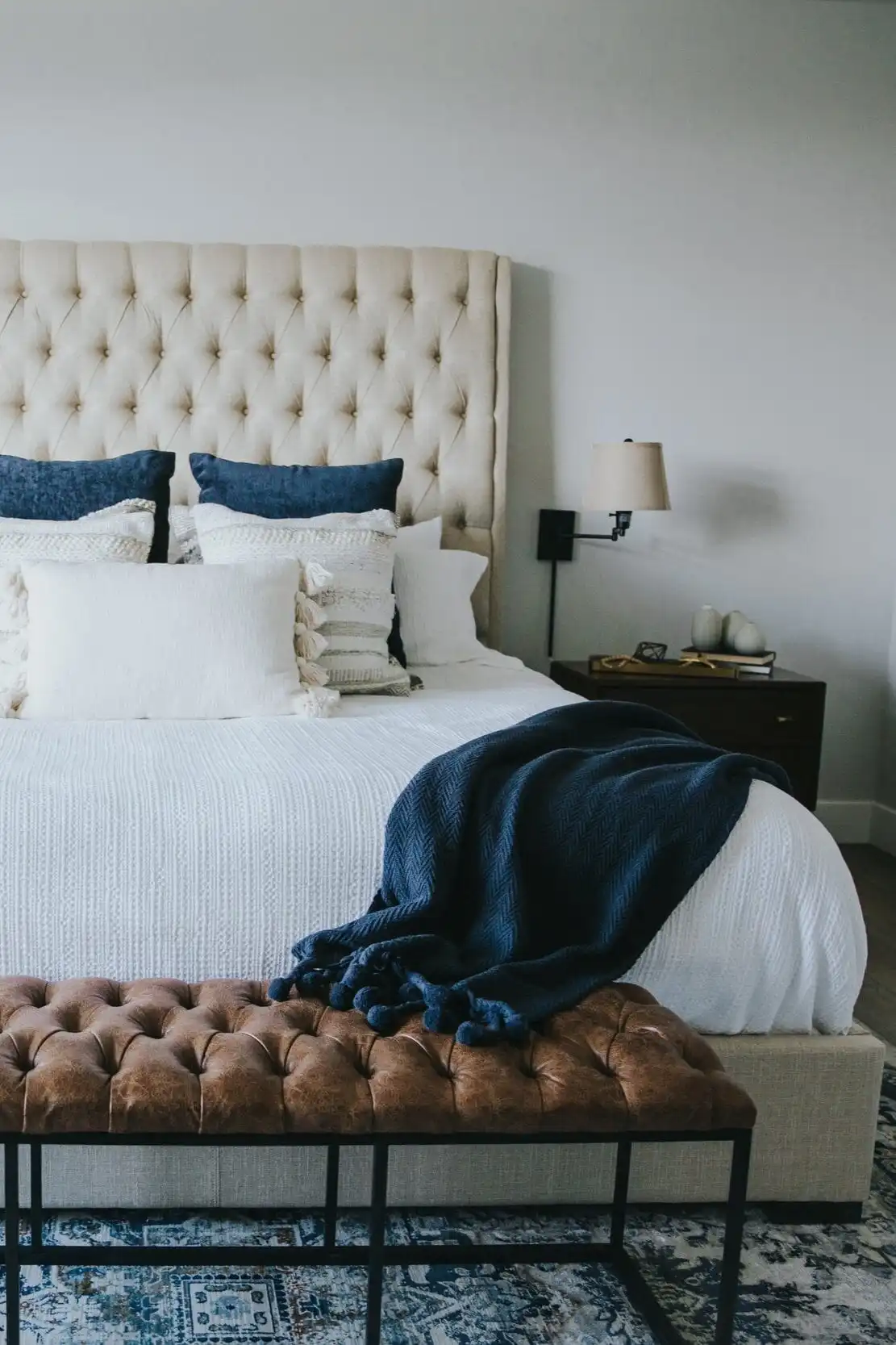 Bedroom staged