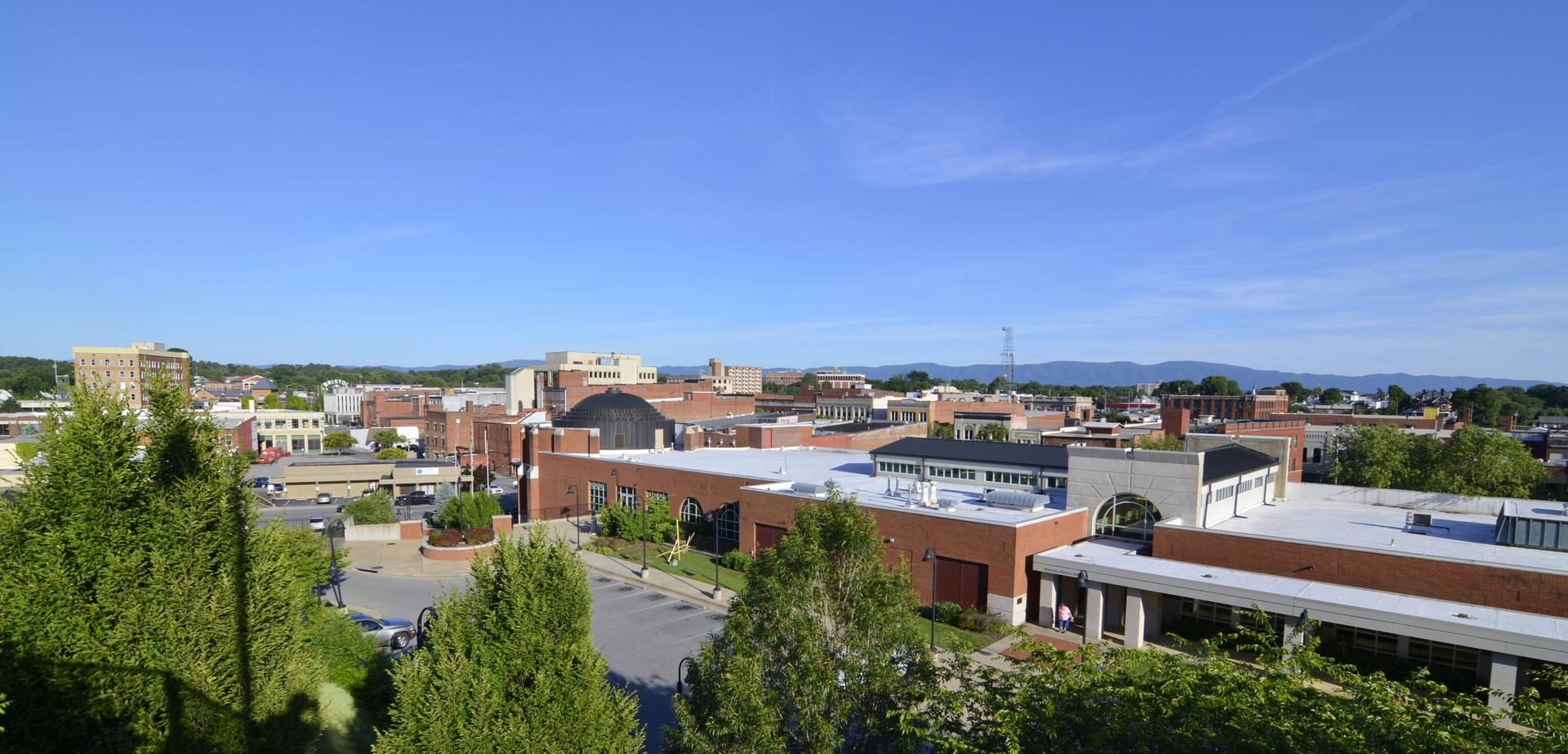 overlooking the city of Bristol in Virginia