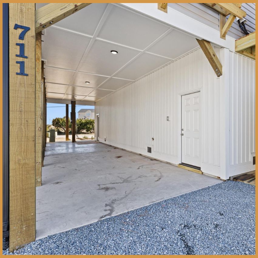 Car port of townhome Car port of townhome
