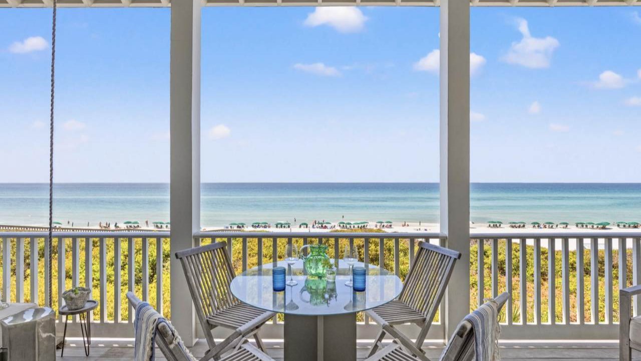 patio of a rosemary beach home with a direct view of the beach patio of a rosemary beach home with a direct view of the beach