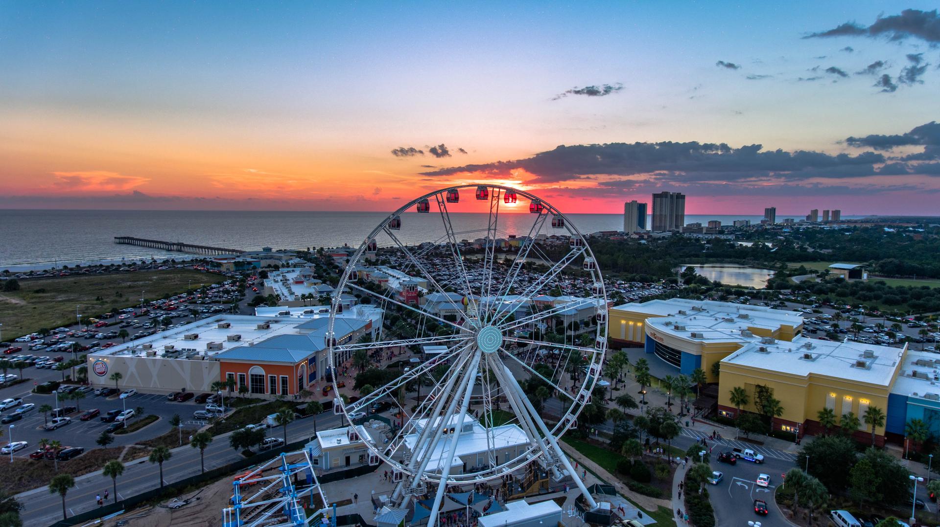 sunset view of pier park homes and community sunset view of pier park homes and community