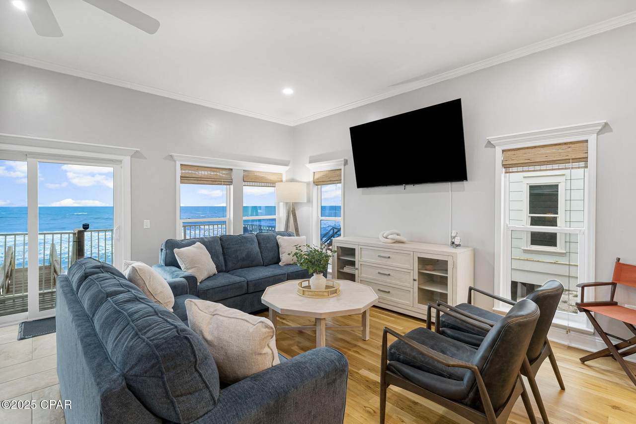 port st. joe living room with a view of the beach from the windows port st. joe living room with a view of the beach from the windows