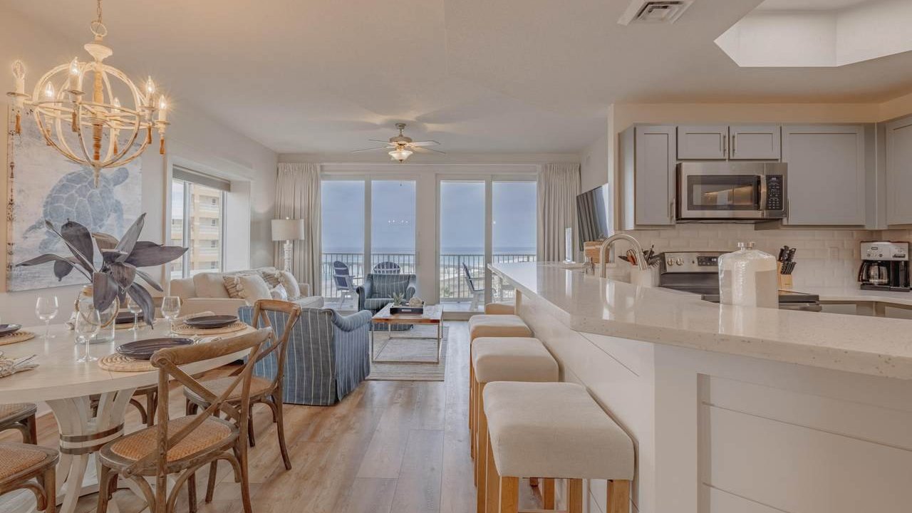 Stunning view from open living concept home in the calypso condo