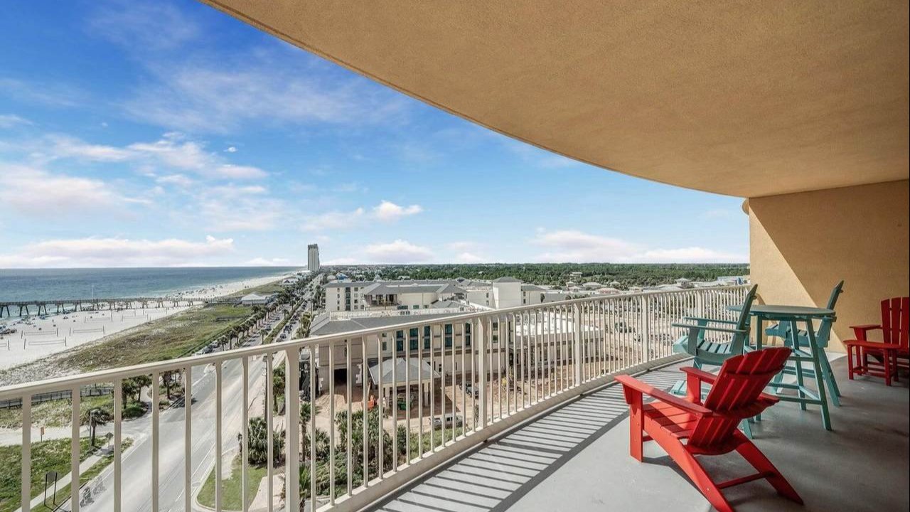 Balcony view from beach front calypso condos