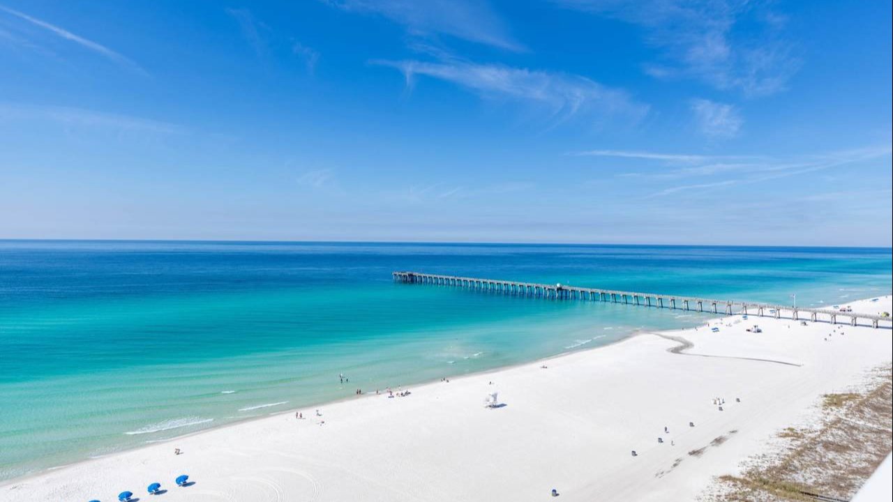 view of the pier near sterling reef condos