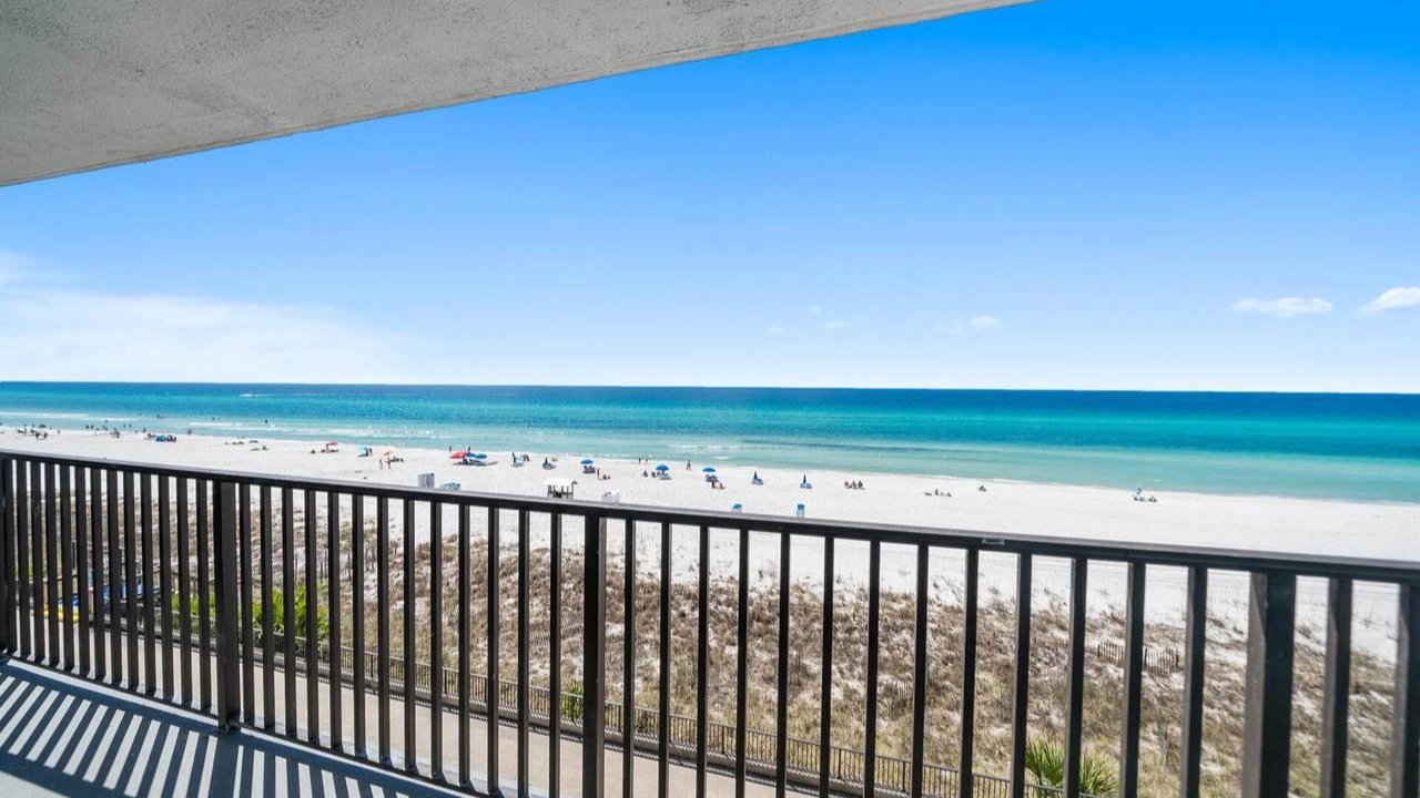 view of the beach from the aquavista condos