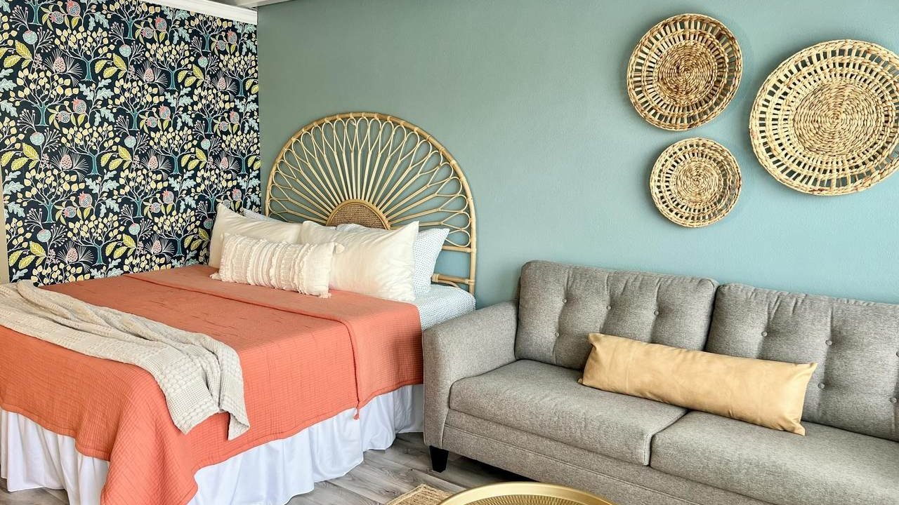 luxurious bedroom in one of the ocean terrace condos