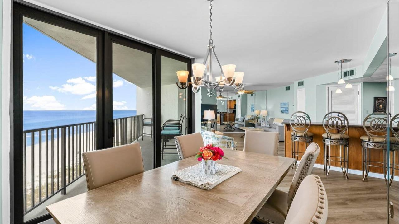 luxurious dining room in one of the aquavista condoa