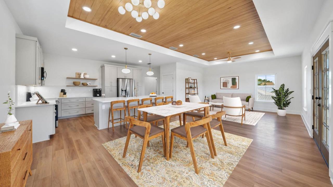 the kitchen of a holiday beach home