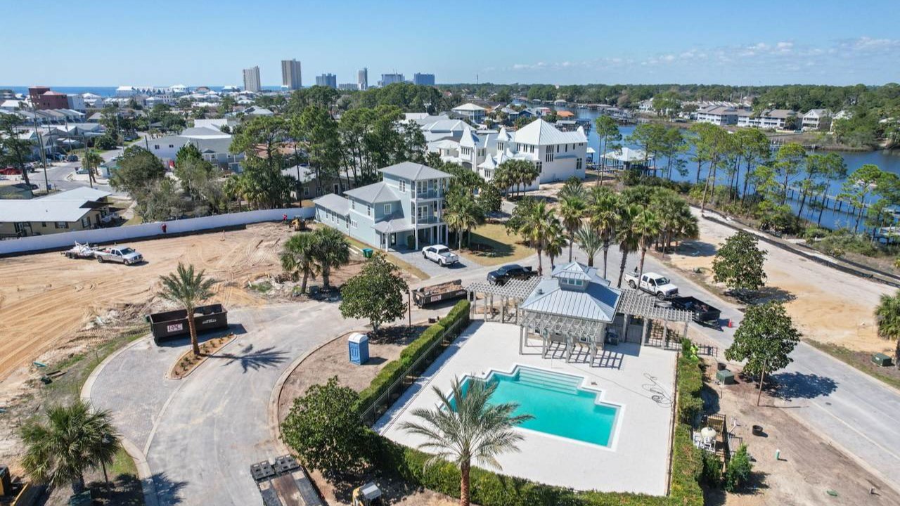 aerial view of multiple grand lagoon homes aerial view of multiple grand lagoon homes