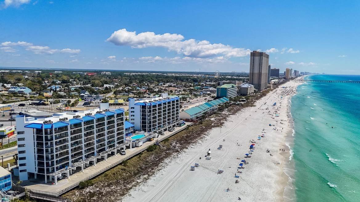 aerial view of the aquavista condos