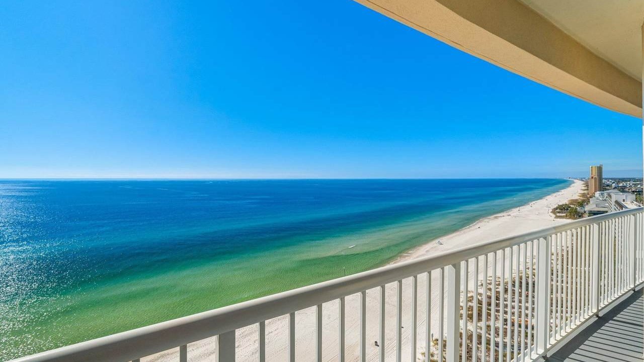 view of the gulf from the balcony of a palazzo condo