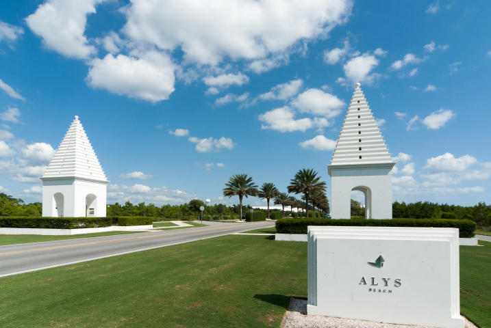 the sign for alys beach homes the sign for alys beach homes