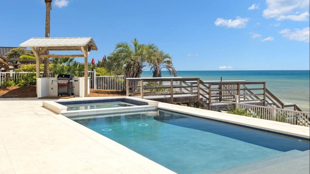 seacrest beach home pool with stairs leading to the beach seacrest beach home pool with stairs leading to the beach
