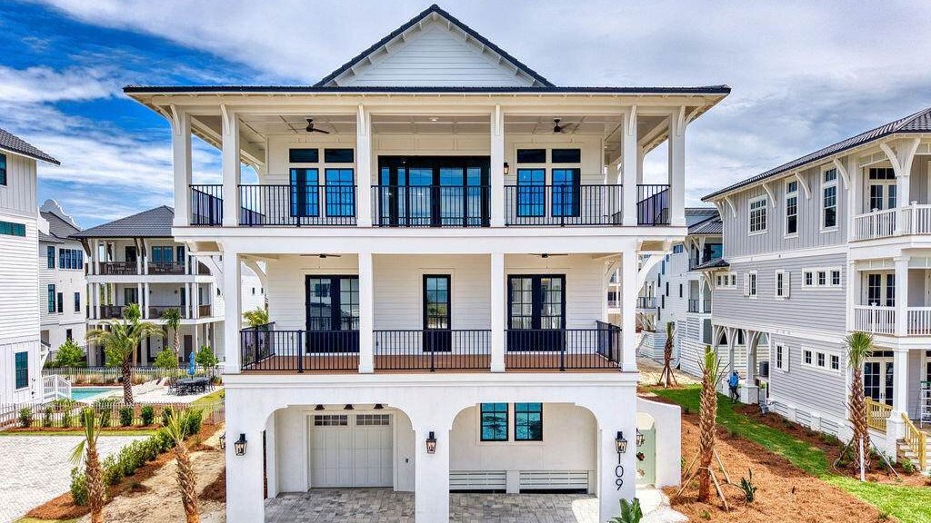 small neighborhood of mexico beach homes