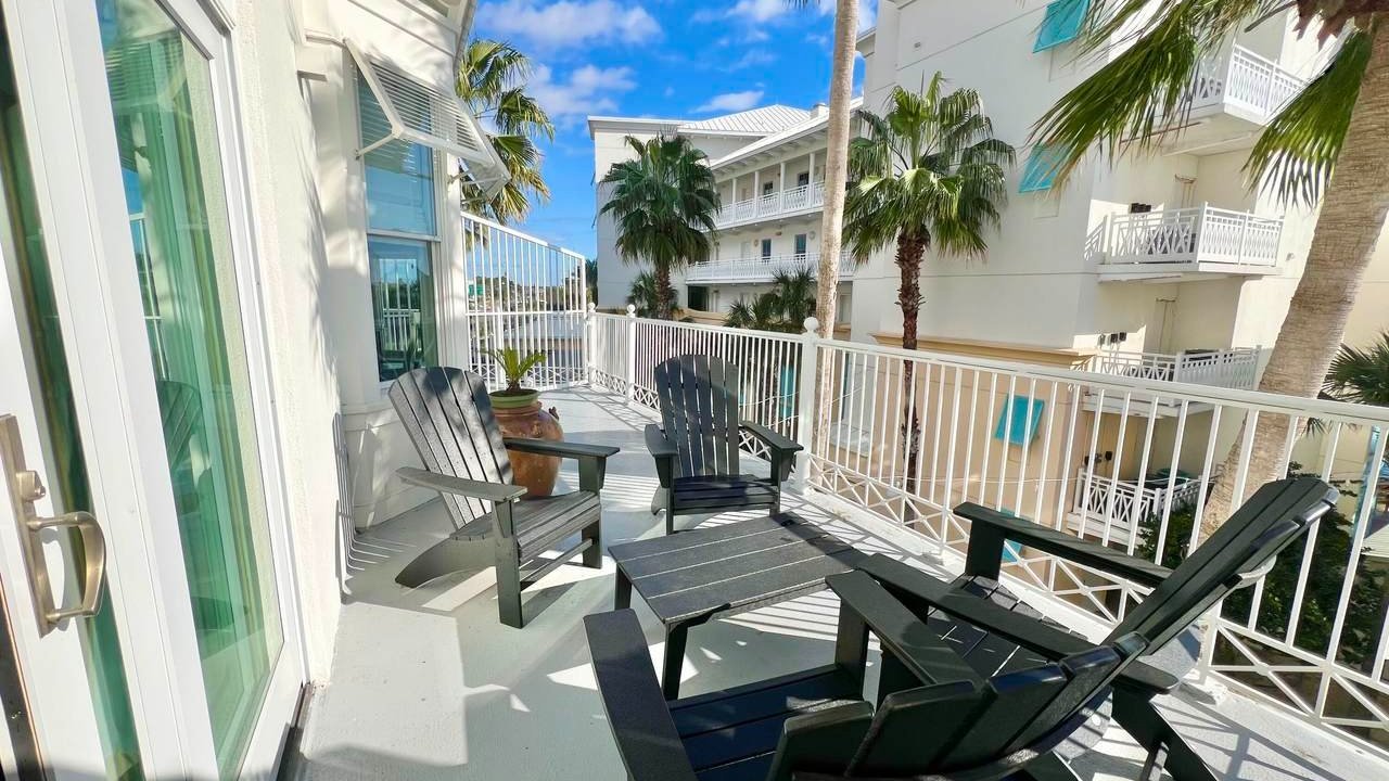 side patio view of the carillon beach homes