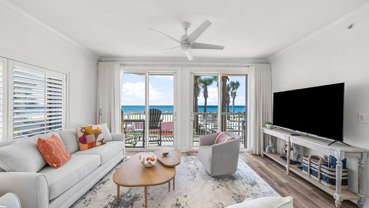 view of the beach from the living room of a pier park home view of the beach from the living room of a pier park home