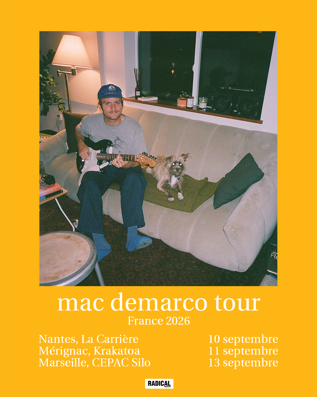 Mac DeMarco, tournée FR 2026 Mac DeMarco, tournée FR 2026