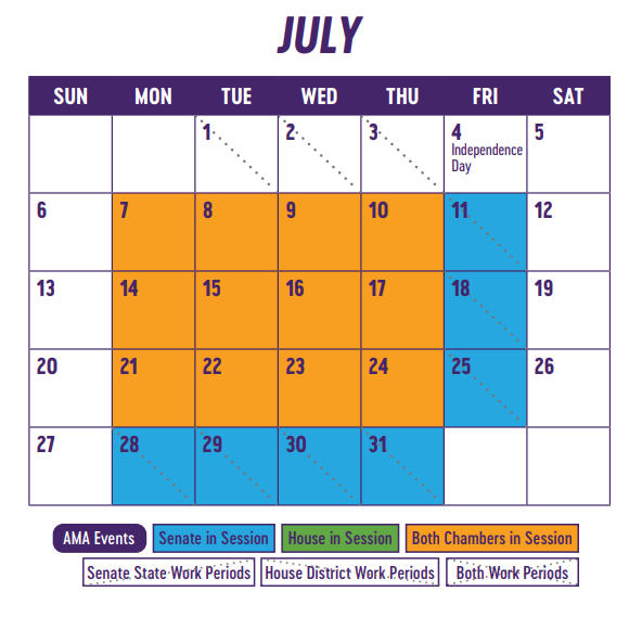 June Congressional Calendar