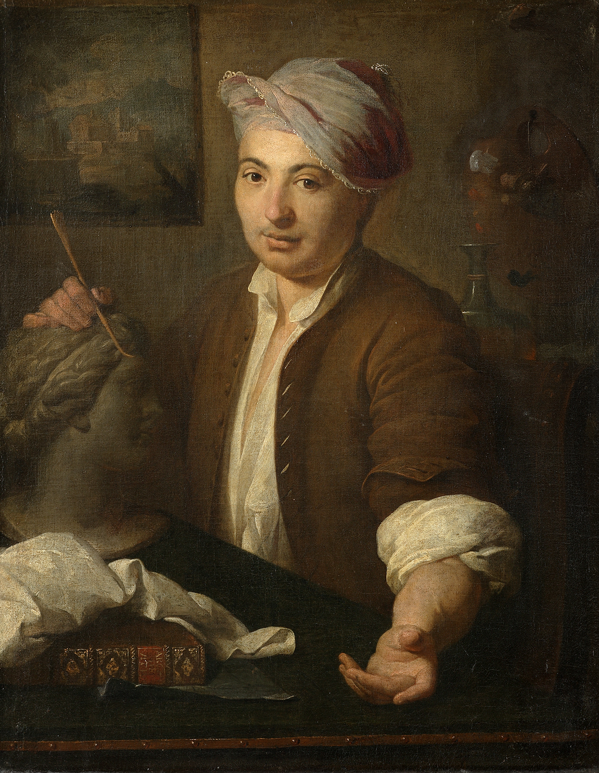 Pierre Hubert Subleyras (Saint-Gilles-de-Gard 1699, Rome 1749), ''Portrait du sculpteur Pierre Lucas'' vers 1725