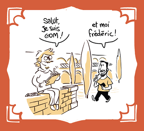 Dessin de GOM avec Frédéric Maupomé