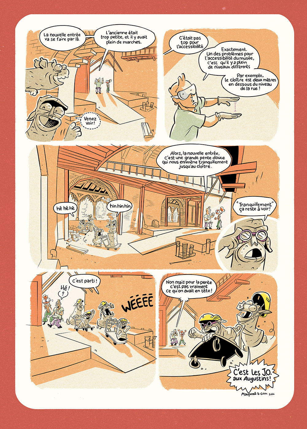 La BD accompagne le musée pendant les travaux (planche 2/2)