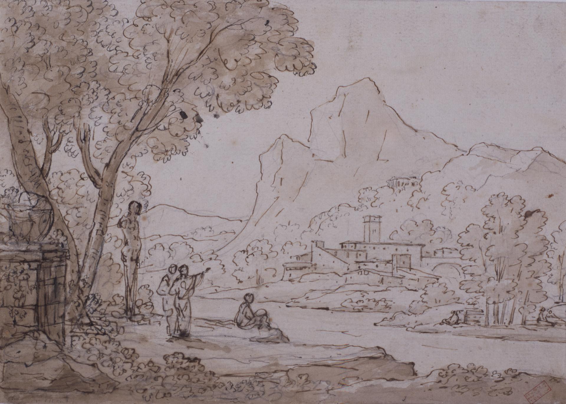 Jean Briant, Paysage composé (Italie) vers 1790 - Mairie de Toulouse, Musée des Arts Précieux Paul-Dupuy, cliché Daniel Molinier