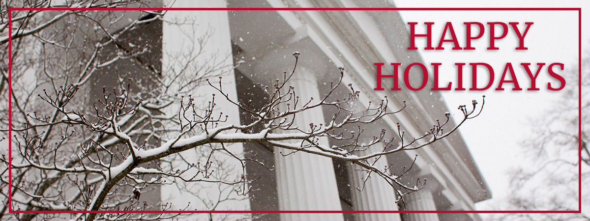 UGA Chapel in winter snow (UGA Marcomms) 