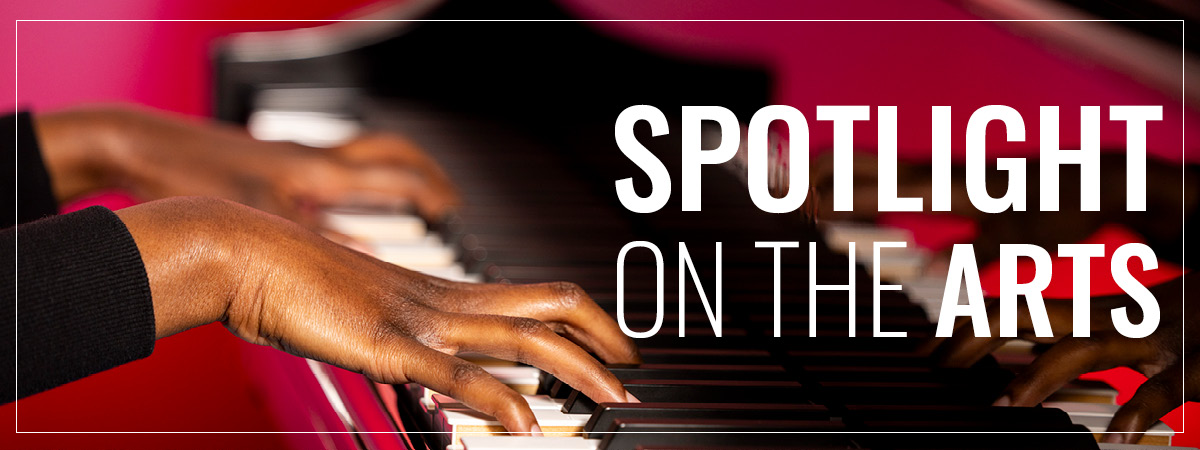 Close up photo of hands on piano keys. (UGA)