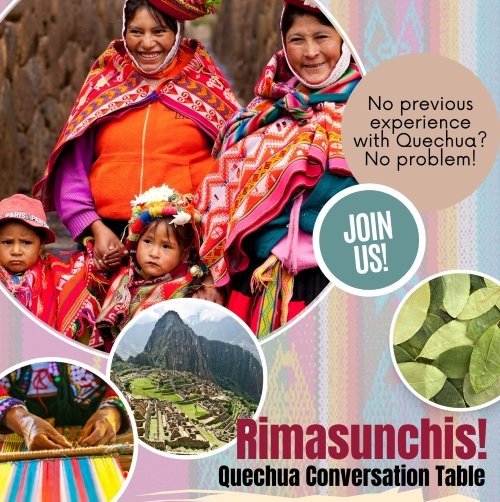 Rimasunchis! Quechua Conversation Table - Flyer 