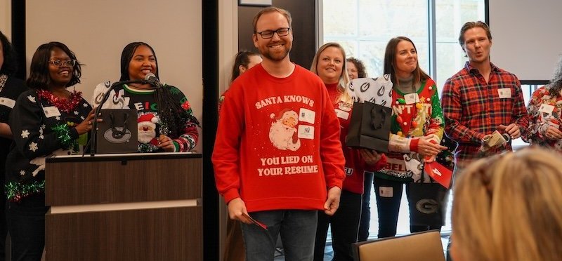 Will Lewis wins the 2024 DAR Ugly Sweater Contest