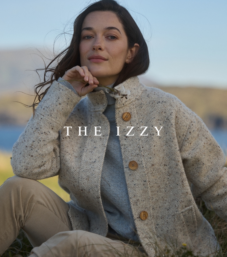 Izzy Donegal Tweed Bomber in Salt & Pepper Izzy Donegal Tweed Bomber in Salt & Pepper