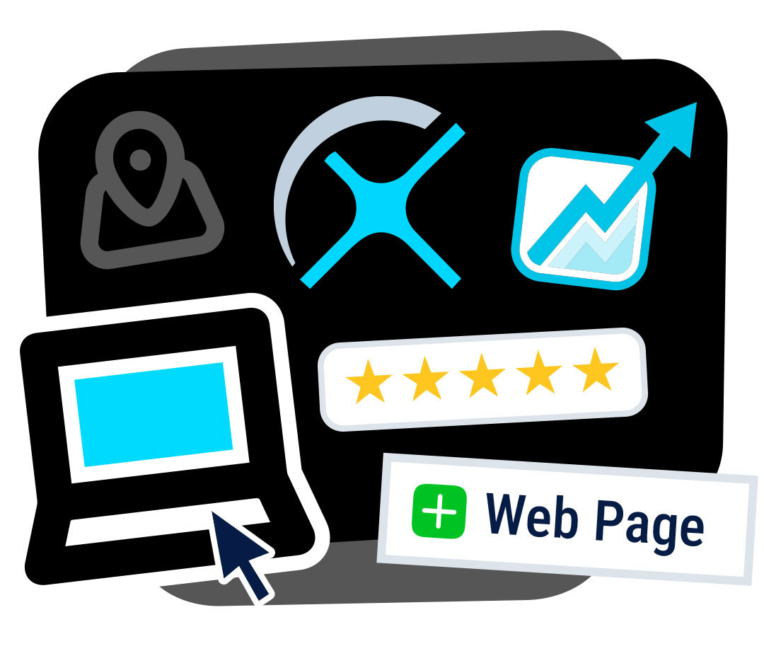 a blue and white graphic design