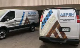 Aspen Carpet & Floors service vans in Basalt, CO – professional flooring installers serving Aspen, Carbondale, and the Roaring Fork Valley Aspen Carpet & Floors service vans in Basalt, CO – professional flooring installers serving Aspen, Carbondale, and the Roaring Fork Valley