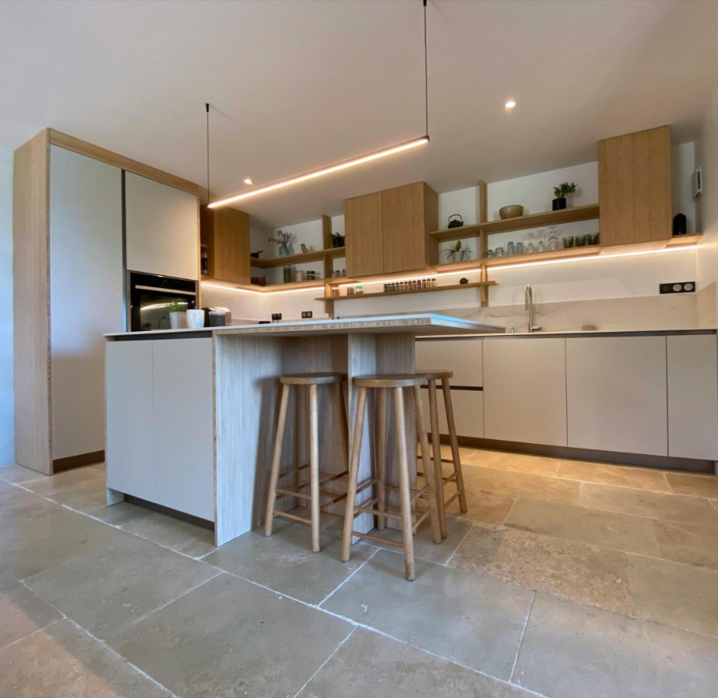 Stunning natural stone flooring installed by Aspen Carpet & Floors for homes in Aspen, CO and the Roaring Fork Valley