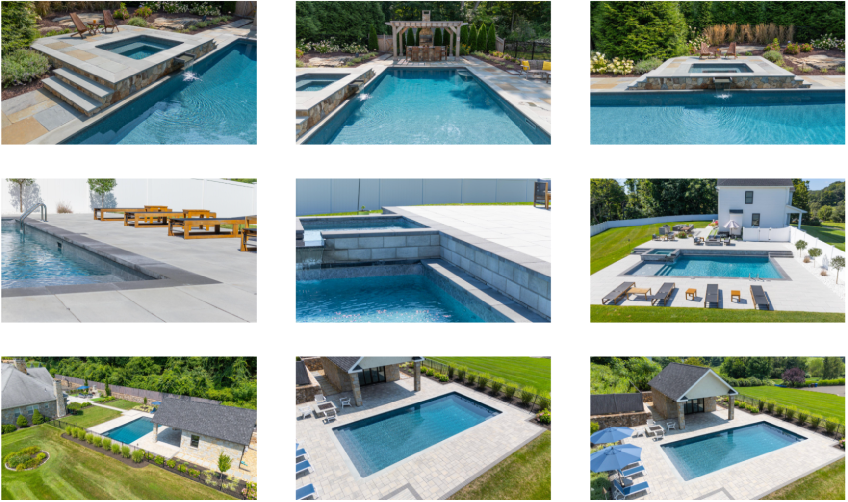 Recent pool construction projects in Madison, CT by Poolscape Pools & Spas