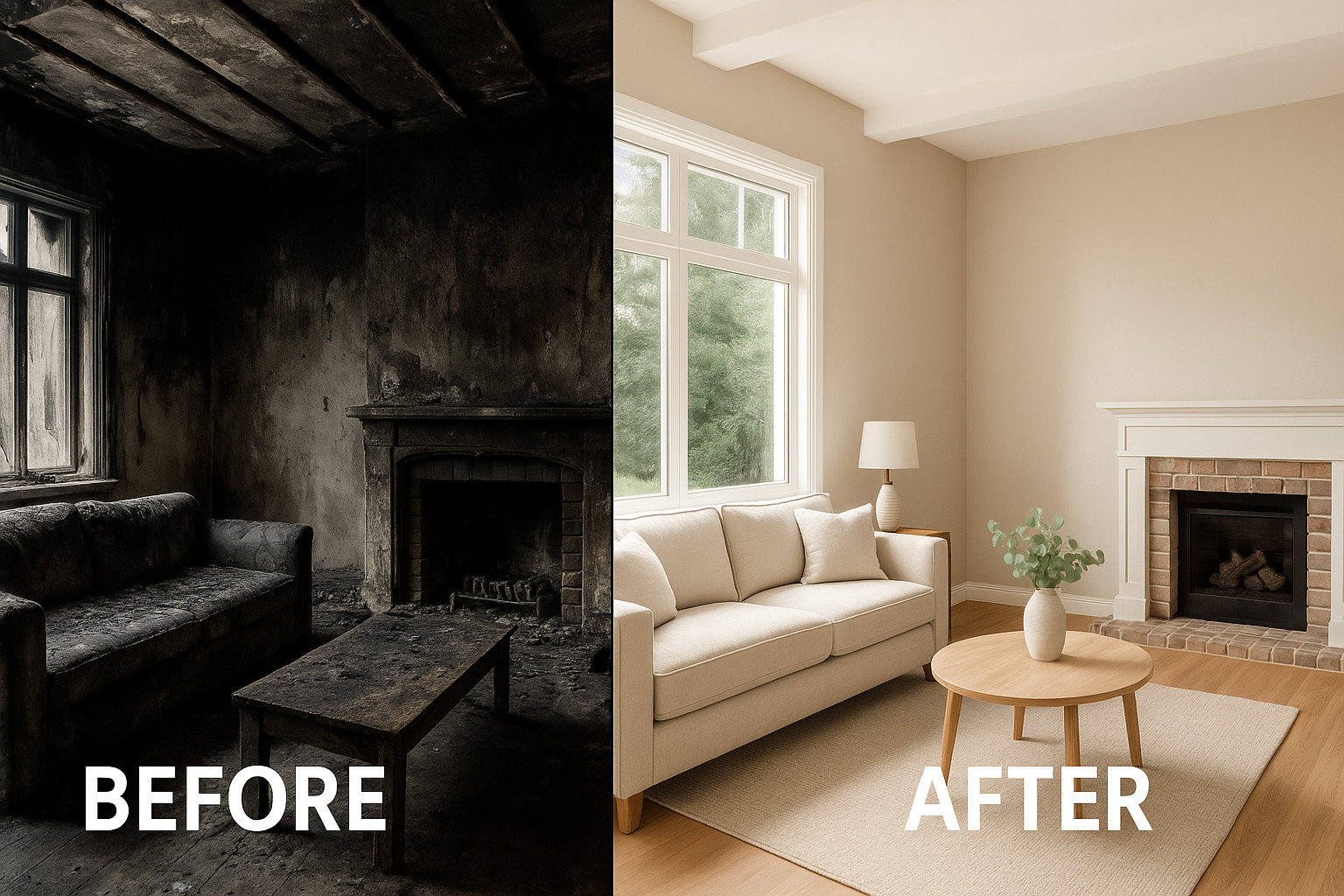 Fire & Smoke damage services Easton, MA