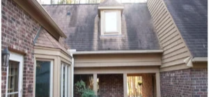 Before image cedar roof cleaning