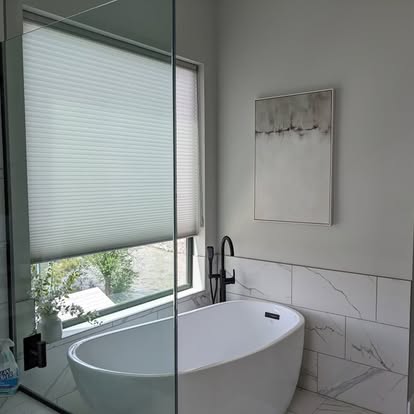 Custom window shades installed in a Penrose, CO home by Floor & Window Covering Connection