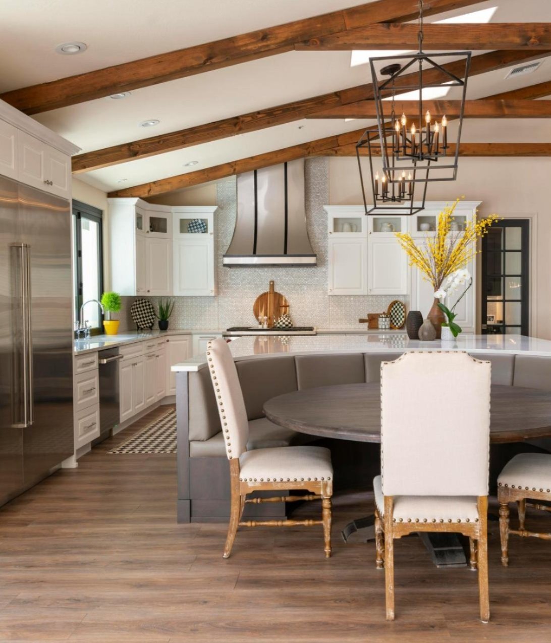 Luxury vinyl flooring installation in Colorado kitchen — waterproof style, comfort, and durability